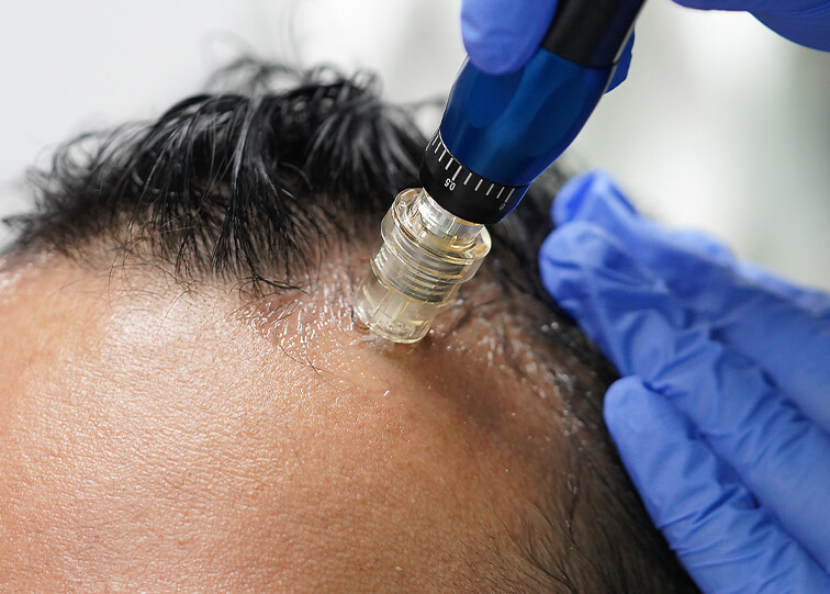 Microneedling for hair loss
