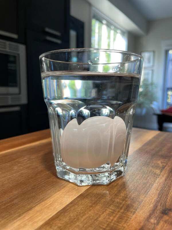 Make sure eggs dont float to ensure they are good to eat