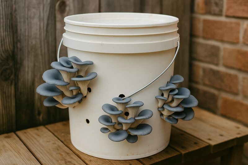 how to grow mushrooms at home in a bucket featured image