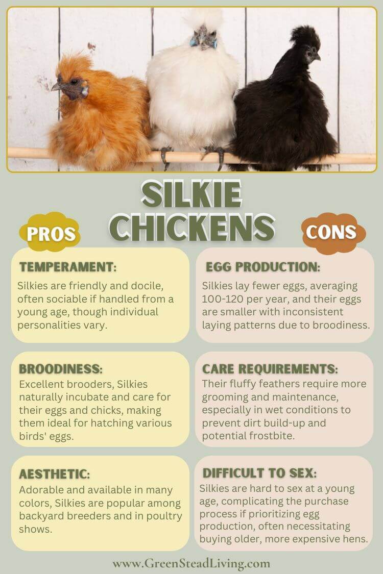 pros and cons of silkie chickens